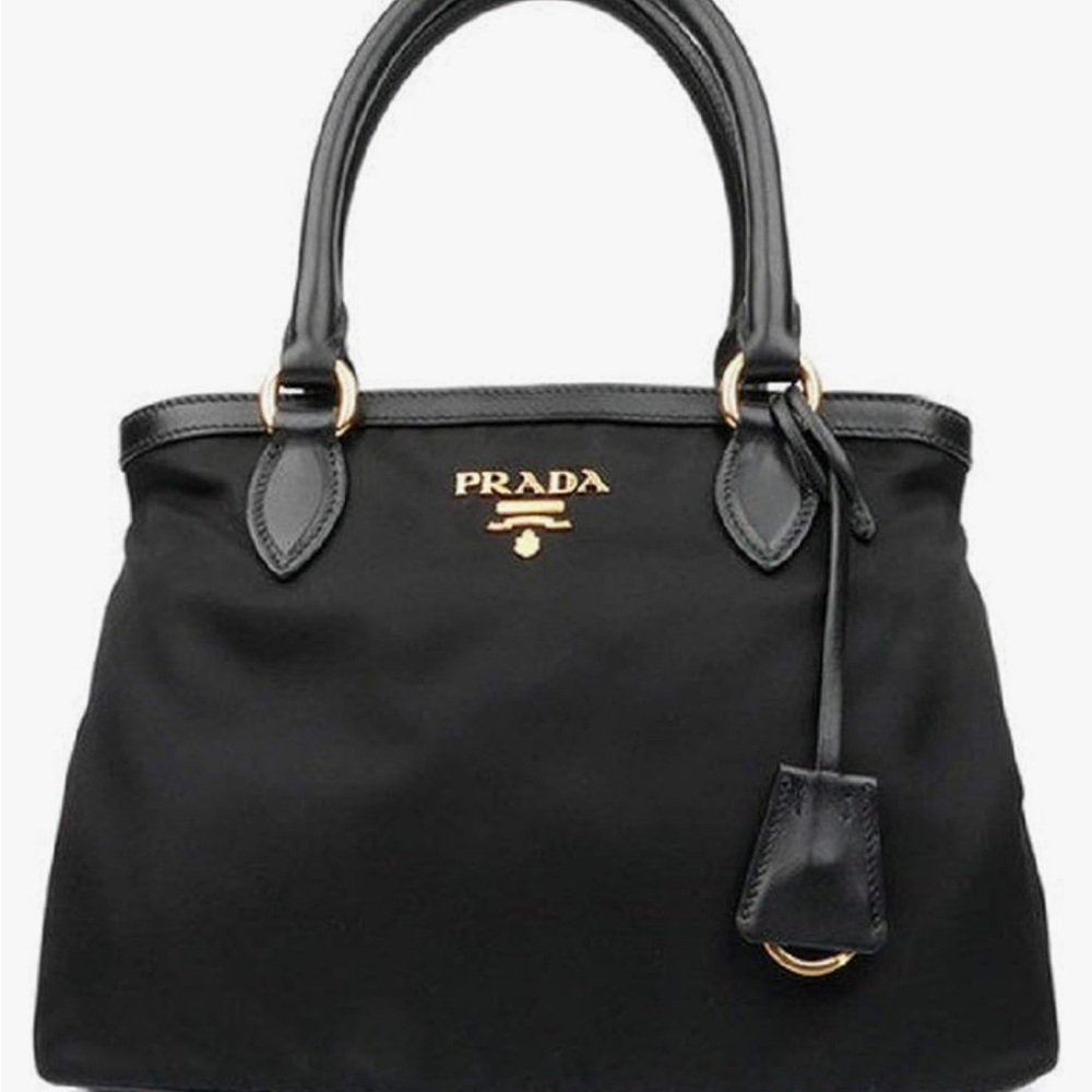 Prada Women's Black Nylon Bauletto Handbag